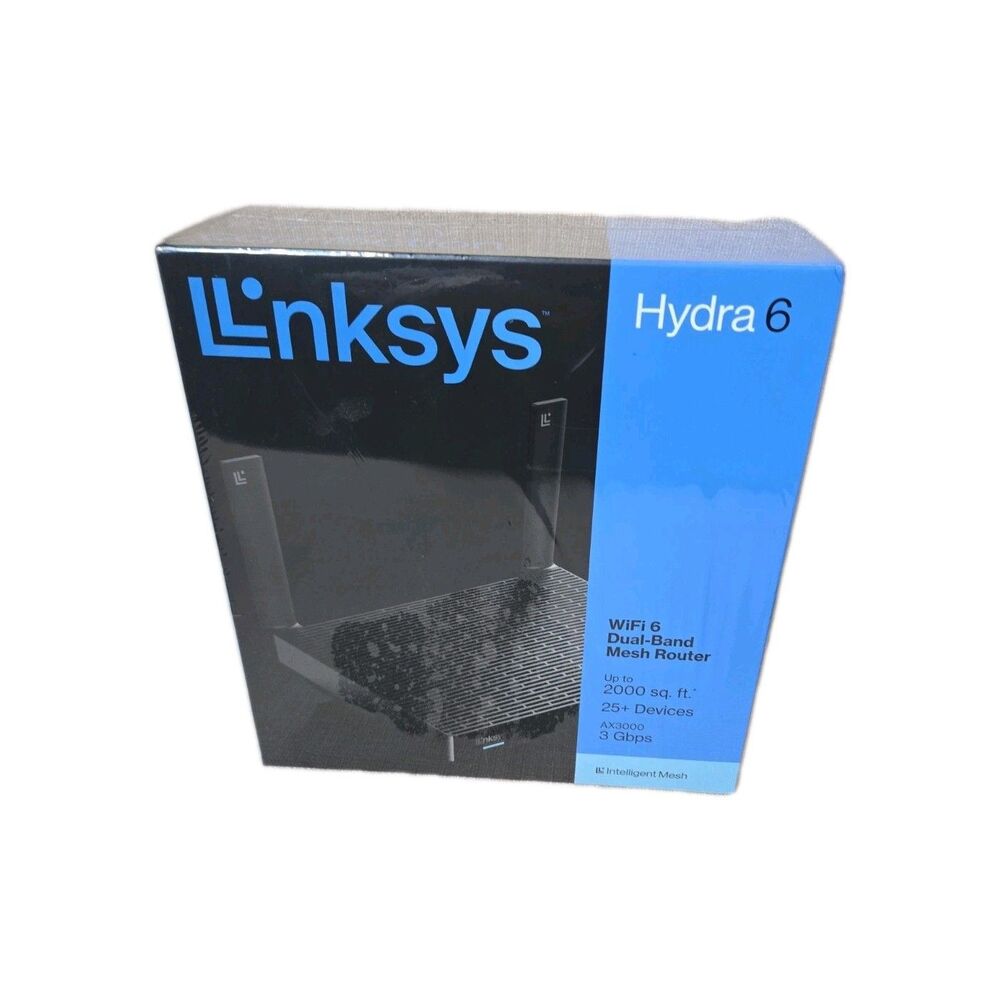 Linksys Hydra 6 Mesh WiFi 6 Router - MR20EC- Dual-Band, 25+ Devices NEW SEALED